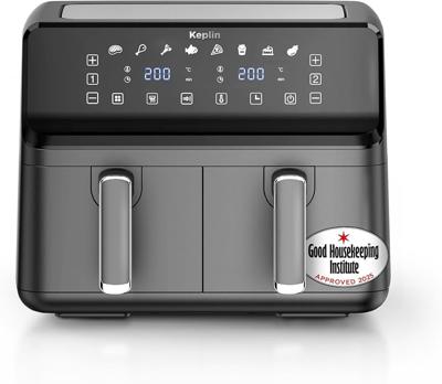 Keplin 9L Dual Zone Air Fryer - 8in1 Cooking Functions - 2700W Energy-Saving Cooker - Extra-Large Capacity for Healthy Meals - Roast, Bake, Dehydrate,