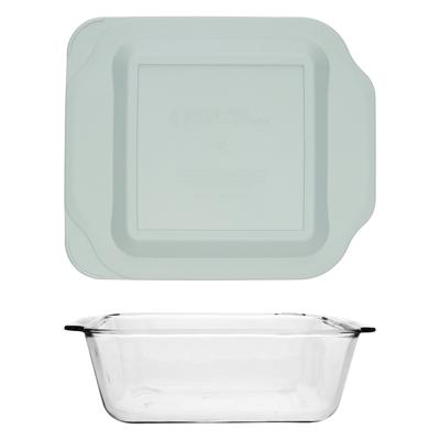 Pyrex 222-D 2.5Qt Deep Glass Baking Dish and 222-PC 2qt Sage Green Lid - Walmart.com