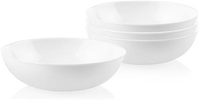 Amazon.com: Corelle Vitrelle 28-oz Soup/Cereal Bowls Set of 6 Chip & Crack Resistant Dinnerware Bowls for Soup, Ramen, Cereal and More, Triple Layer G