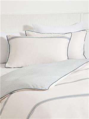 Everynight Reversible Twill Stripe Duvet Cover Set Blue | Bash