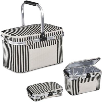 Serendipio Polyester, Steel Honeygrove Picnic Basket 30-Litre Cooler Storage Basket | Makro