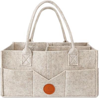 Maliton Nappy Caddy, Newborn Essentials for Diaper Caddy, Sturdy Portable Washable Baby Caddy with Detachable Compartments. Baby Essentials for Newbor