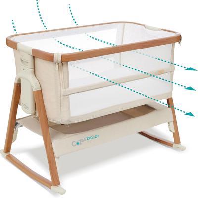 Tutti Bambini CoZee® Breeze PLUS - Extra Breathable Next To Me Crib & Standalone Baby Cot with Larger Mesh Side Windows, Easy Fold, with Mattress (0-6