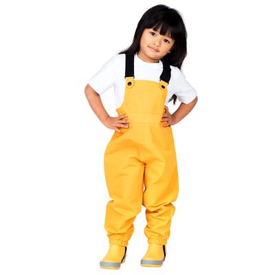 Kids Single Layer Rain Overalls | Yellow for Toddlers | Jan & Jul