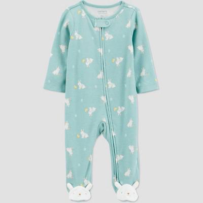 Carters Just One You®️ Baby Girls Sweet Bunny Sleep N Play - Teal 6M : Target