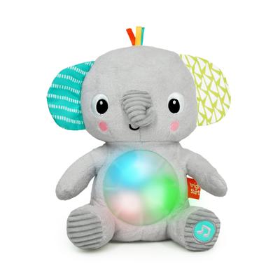 Bright Starts Hug-a-Bye Baby Elephant Soft Toy with Lights and Melodies Gray - Walmart.com