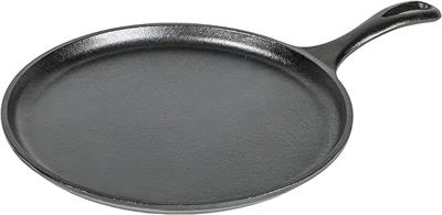 Lodge Pre-Seasoned Cast Iron Pancake Pan Crepe Pan for Indoor and Outdoor Use. Induction Frying Pan. Oven, Grill and Metal Utensil Safe Flat Skillet a