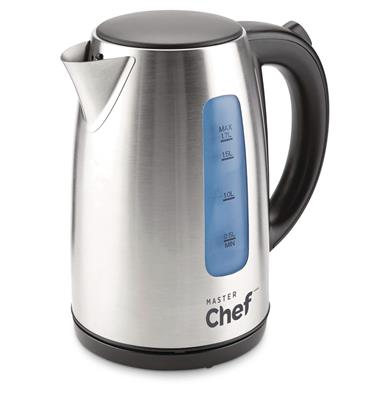 MASTER Chef Cordless Electric Kettle w/ Auto Shut Off, Stainless Steel, 1.7-L