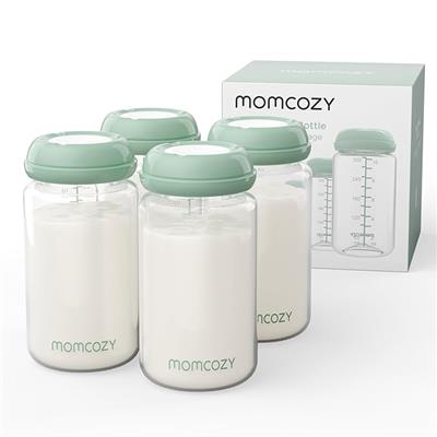 Amazon.com : Momcozy Natural Baby Bottle, Wide-Neck, BPA Free Breast Milk Container, Storage Collection Bottle for Fridge & Milk Cooler, Breastfeeding
