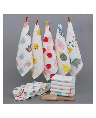 Elementary Premium 6 Layered Ultra Soft Muslin Cotton Wash Cloth Pack of 4 - (Colour & Print May Vary) Online in India, Buy at Best Price from Firstcr