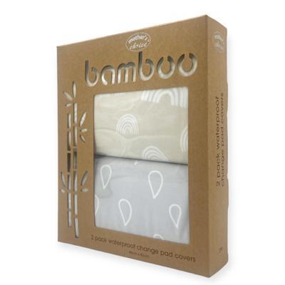 Every mothers choice bamboo waterproof change mat stone 2 pack 706
