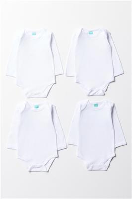 4 Pack Long Sleeve Bodyvests White | Vests | Ackermans