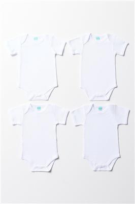 4 Pack Short Sleeve Bodyvests White | Vests | Ackermans