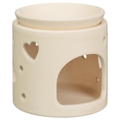 Mini Heart Oil Burner with Removeable Top - White | Oil Burners | B&M