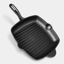 Seasoned Cast Iron Griddle Pan | Cast Iron Pan | VonShef