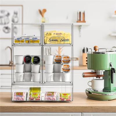 5 Pack Clear Storage Drawer Bins Stackable Organizers,Desktop Makeup Box | Shop Today. Get it Tomorrow! | takealot.com