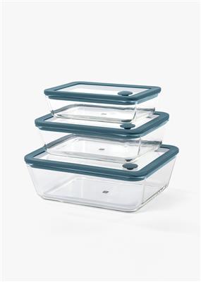 Rectangular Borosilicate Glass Containers 3 Pack | Woolworths.co.za