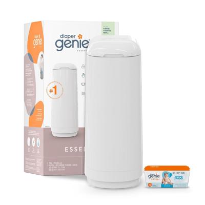 Diaper Genie Essence Diaper Pail, White, Odour-Locking Clamps, 9 Easy Roll bags / holds up to 423 diapers - Walmart.ca