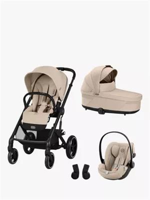 Cybex Balios S Lux Pushchair, Carrycot & Cloud G Car Seat Bundle, Almond Beige