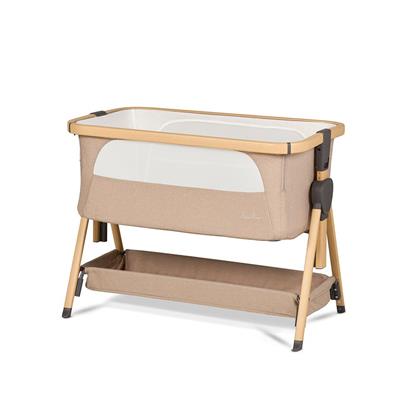 Silver Cross Lunar Bedside Crib - Oatmeal