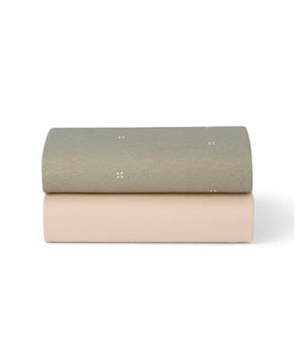 Snuz Twin Pack Crib Sheets - Sage Cross – Mamas & Papas UK