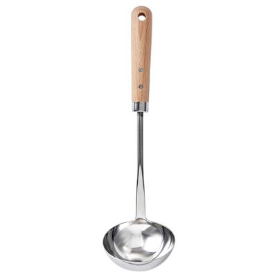 VARDAGEN ladle, stainless steel/beech, 33 cm (13) - IKEA CA