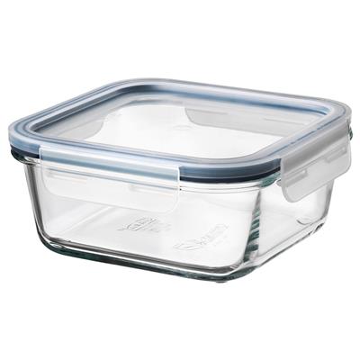IKEA 365  food container with lid, square glass/plastic, 600 ml (20 oz) - IKEA CA