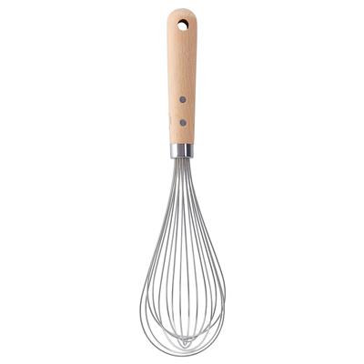 VARDAGEN balloon whisk, stainless steel/beech, 30 cm (12) - IKEA CA