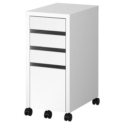 MICKE drawer unit/drop file storage, white, 35x75 cm (133/4x291/2) - IKEA CA