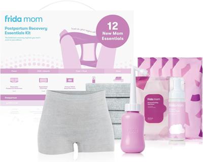 Amazon.com: Frida Mom 11pc Postpartum Essentials Kit Gift Set, Hospital Bag Must Haves for New Mom, Includes 4 Disposable Postpartum Underwear, 4 Ice