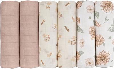 GLLQUEN BABY Muslin Squares Cloth for Baby, 6pack 70cm x 70cm Cotton Burp Cloths for Newborn, Absorb