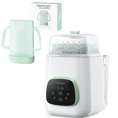 Momcozy All-in-One Baby Bottle Washer, Auto 3-in-1 Clean, Sterilize Dry, 26 Spray Jets, 9 Modes, HEP