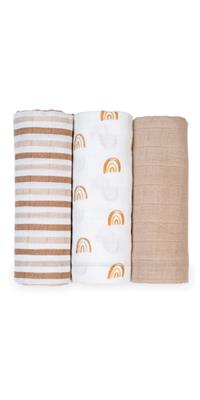 Lulujo Receiving Blankets Rainbows at Well.ca