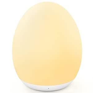 Amazon.com : MediAcous Night Light for Kids, Baby Egg Light for Nursery, 7 Colors Changing & Stepless Dimming, Soft Silicone Touch Night Lamp with 1 H