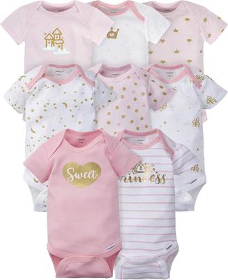 Amazon.com: Gerber unisex baby 8-pack Short Sleeve Onesies Bodysuits and Toddler T Shirt Set, Pink Bunny, Preemie US: Clothing, Shoes & Jewelry