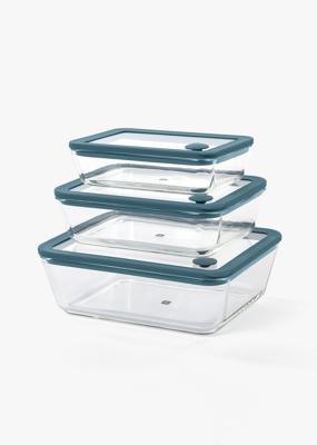 Rectangular Borosilicate Glass Containers 3 Pack | Woolworths.co.za