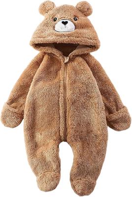 WYTbaby Baby Hooded Romper Fleece Jumpsuit Warmer Fall Winter Outfits for Baby Girl Boy 0-3 Months : Amazon.co.uk: Fashion