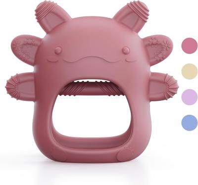 akolik Baby Teething Toy for 3-6-12 Months, Baby Teethers Toy Teething Ring Silicone, Grasping Teething Toy, BPA Free Teething Newborn Chew Toys (Blue