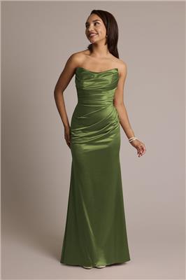 Sculpting Satin Strapless Mermaid Dress