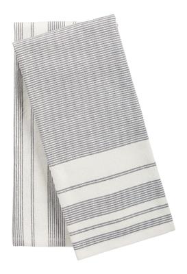 PADERNO All-Purpose Striped Cotton Terry Kitchen Towels, Grey, 2-pk