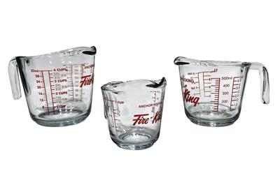 Anchor Hocking Glass Measuring Cup Set, Assorted Sizes, 3-pc
