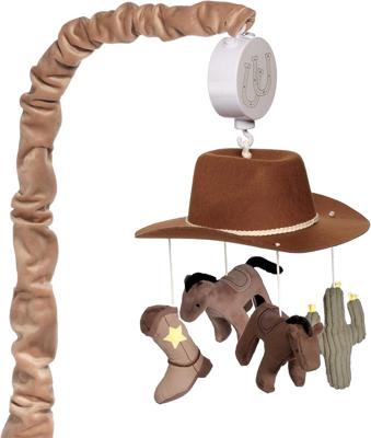 Amazon.com : Lambs & Ivy Country Western Cowboy Hat Musical Baby Crib Mobile Soother Toy : Toys & Games