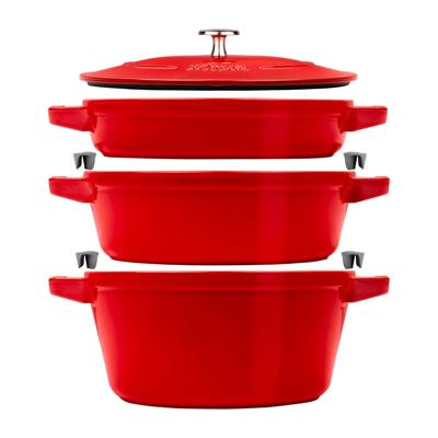 STAUB Stackable 3 Piece Pot Set