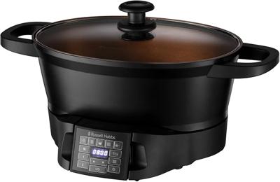 Russell Hobbs Good-to-Go 6.5L Electric Multicooker - 8 Digital functions inc Sear, Slow Cook, Steam, Boil, Keep warm & Roast, Cast aluminium housing,