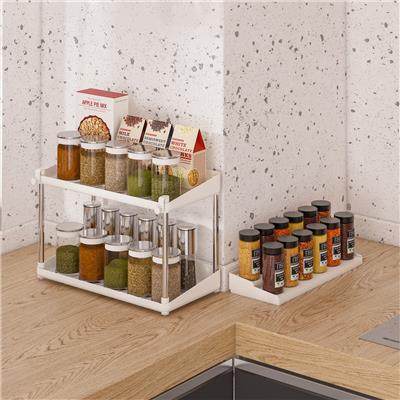 Two Tier Shelf Spice Rack Organizer