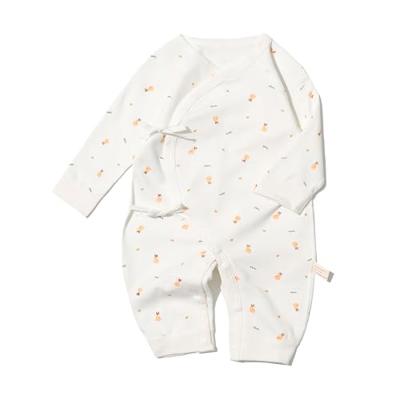 Cherie Kids 100% Organic Cotton Soft 0-6 Months Unisex Footless Newborn Baby Sleepers Pajamas Romper Boys Girls Long Sleeve