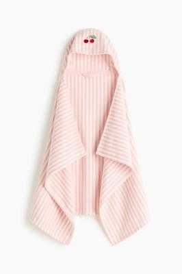 Light pink/cherries Hooded Baby Bath Towel at H&M Home | H&M CA