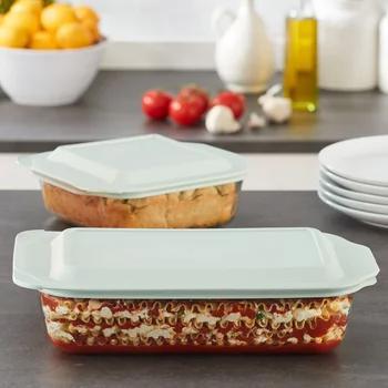 Pyrex Deep Glass Baking Dish with Plastic Lids Set, 4-pieces | Costco