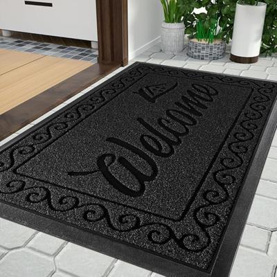 Amazon.com: Yimobra Welcome Mat Outdoor Indoor, Waterproof Heavy Duty Front Door Mat Outside Entrance, Extra Sturdy Non-Slip Doormat, Low Profile, Dir