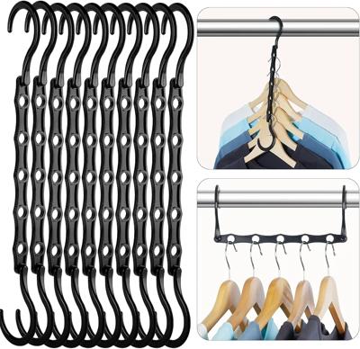 Amazon.com: HOUSE DAY Black Magic Space Saving Hangers 10 Pack, Premium Smart Hanger Hooks, Sturdy Cascading Hangers with 5 Holes for Heavy Clothes, C